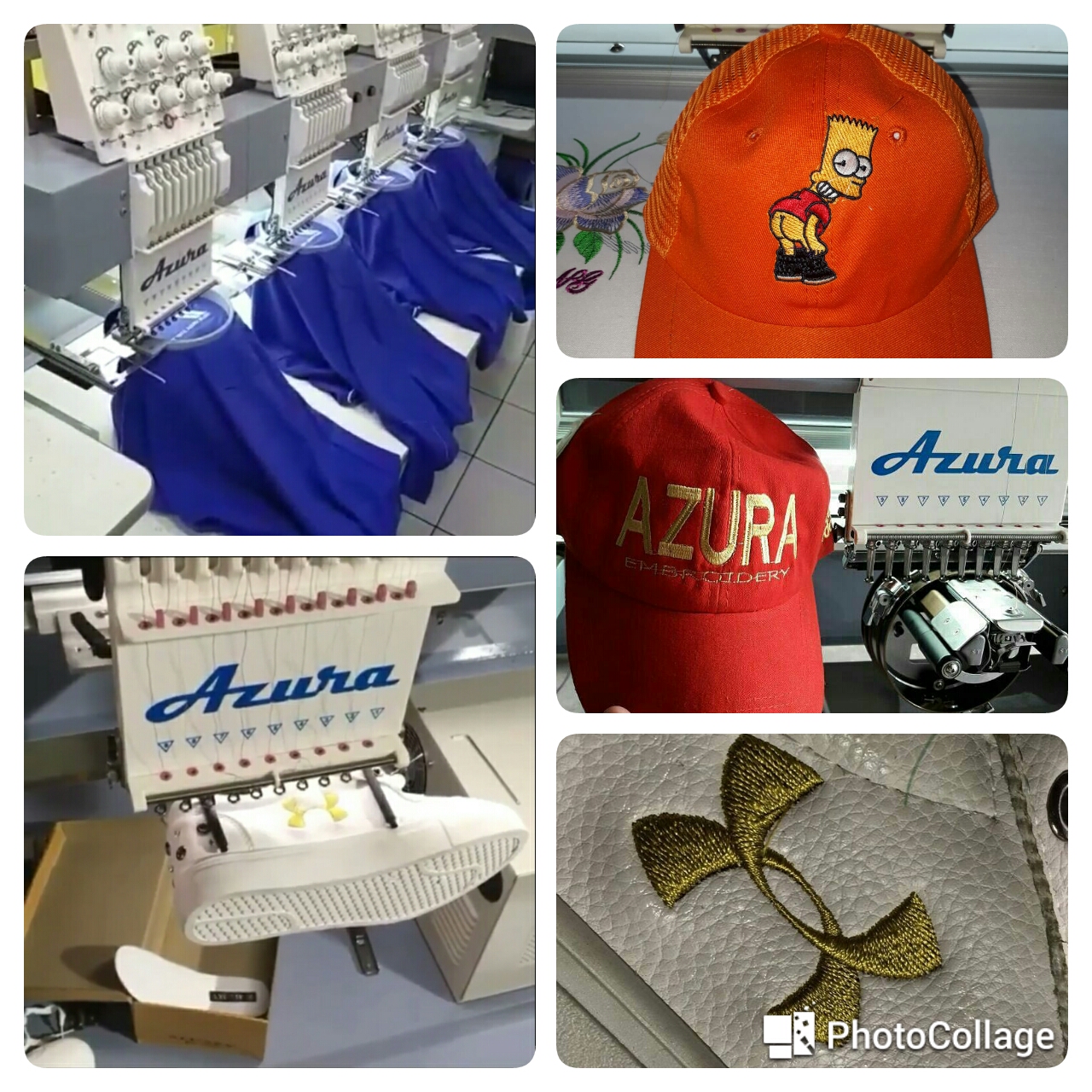 Bordir Kaos, Sepatu, Tas, Topi dengan Mesin Bordir Komputer Azura